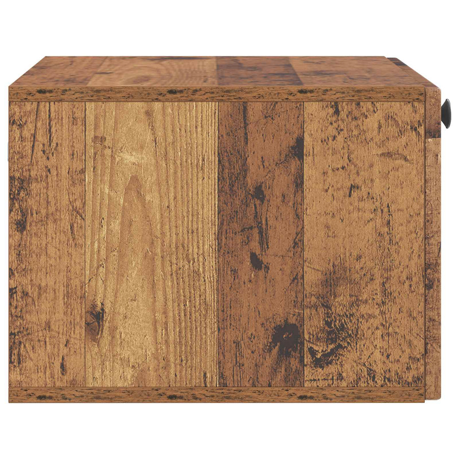 Wandbeugel TV-kast Oud hout 59,5 x 41 x 30 cm Bewerkt hout