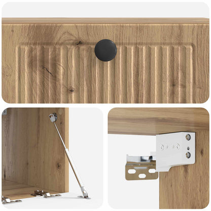 Wandbeugel TV-kast Artisanaal eiken 59,5 x 41 x 30 cm