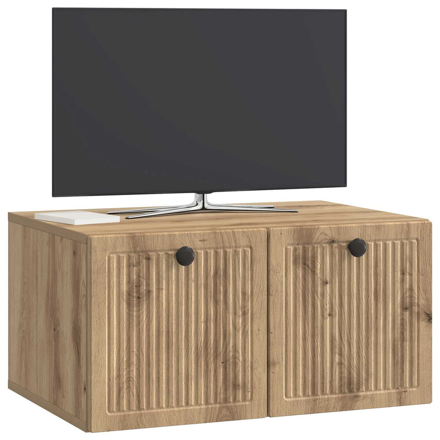 Wandbeugel TV-kast Artisanaal eiken 59,5 x 41 x 30 cm