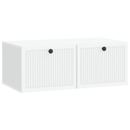 Wandbeugel TV-kast Wit 78,5 x 41 x 30 cm Bewerkt hout