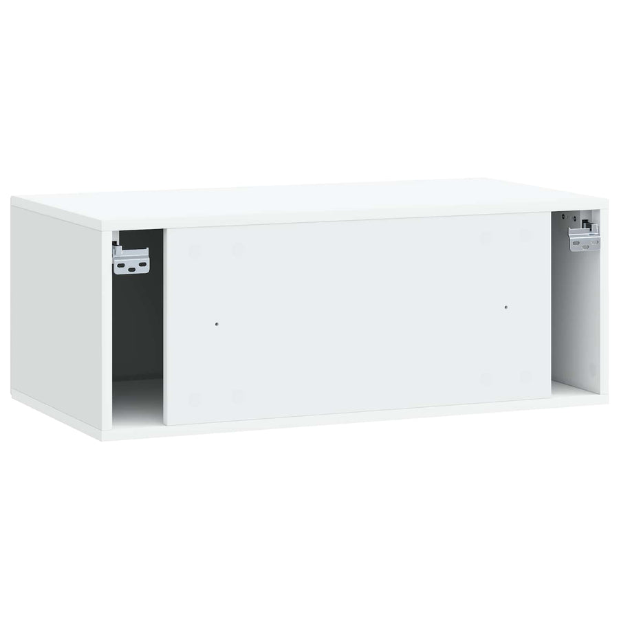 Wandbeugel TV-kast Wit 78,5 x 41 x 30 cm Bewerkt hout
