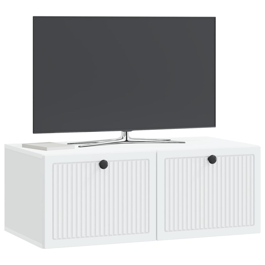 Wandbeugel TV-kast Wit 78,5 x 41 x 30 cm Bewerkt hout