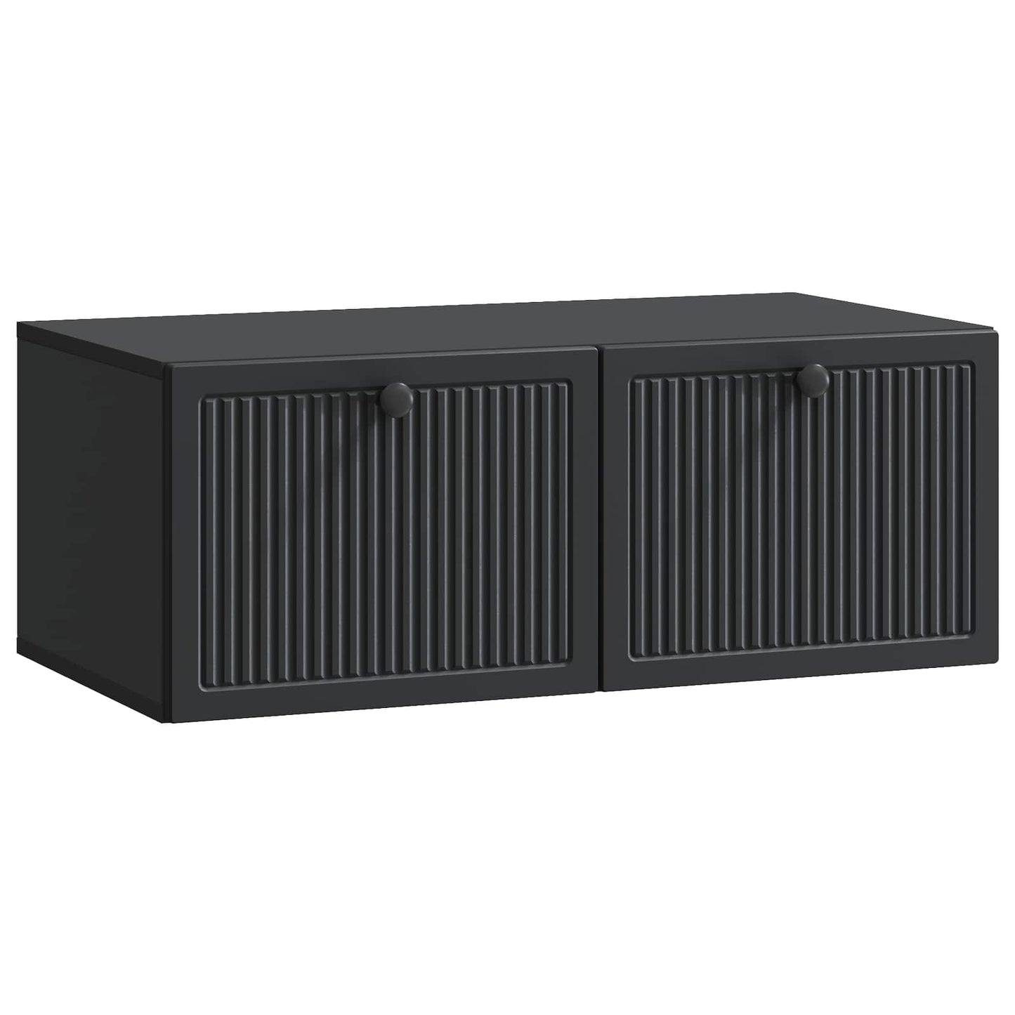 Wandbeugel TV-kast Zwart 78,5 x 41 x 30 cm Bewerkt hout