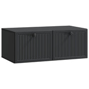 Wandkast TV 78,5x41x30 cm bewerkt hout zwart