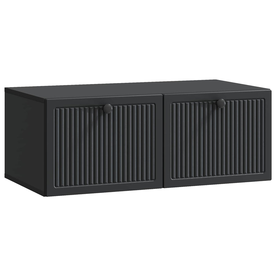 Wandbeugel TV-kast Zwart 78,5 x 41 x 30 cm Bewerkt hout