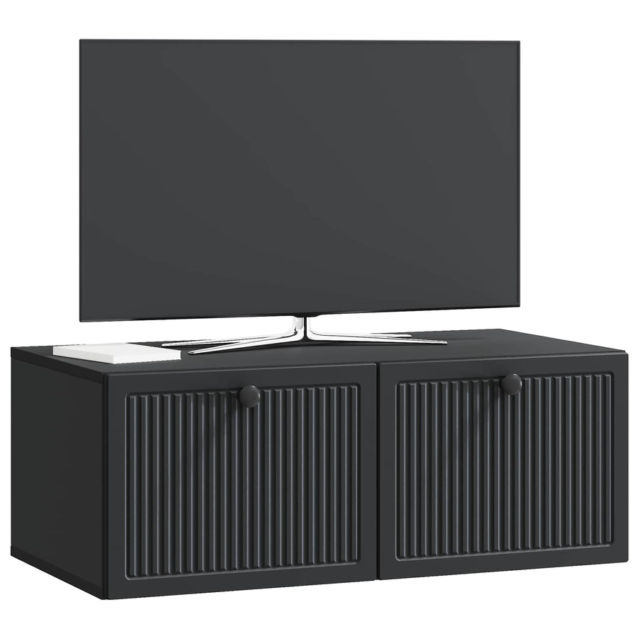Wandbeugel TV-kast Zwart 78,5 x 41 x 30 cm Bewerkt hout