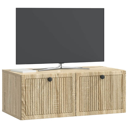 Wandbeugel TV-kast Sonoma Eiken 78,5 x 41 x 30 cm Bewerkt hout