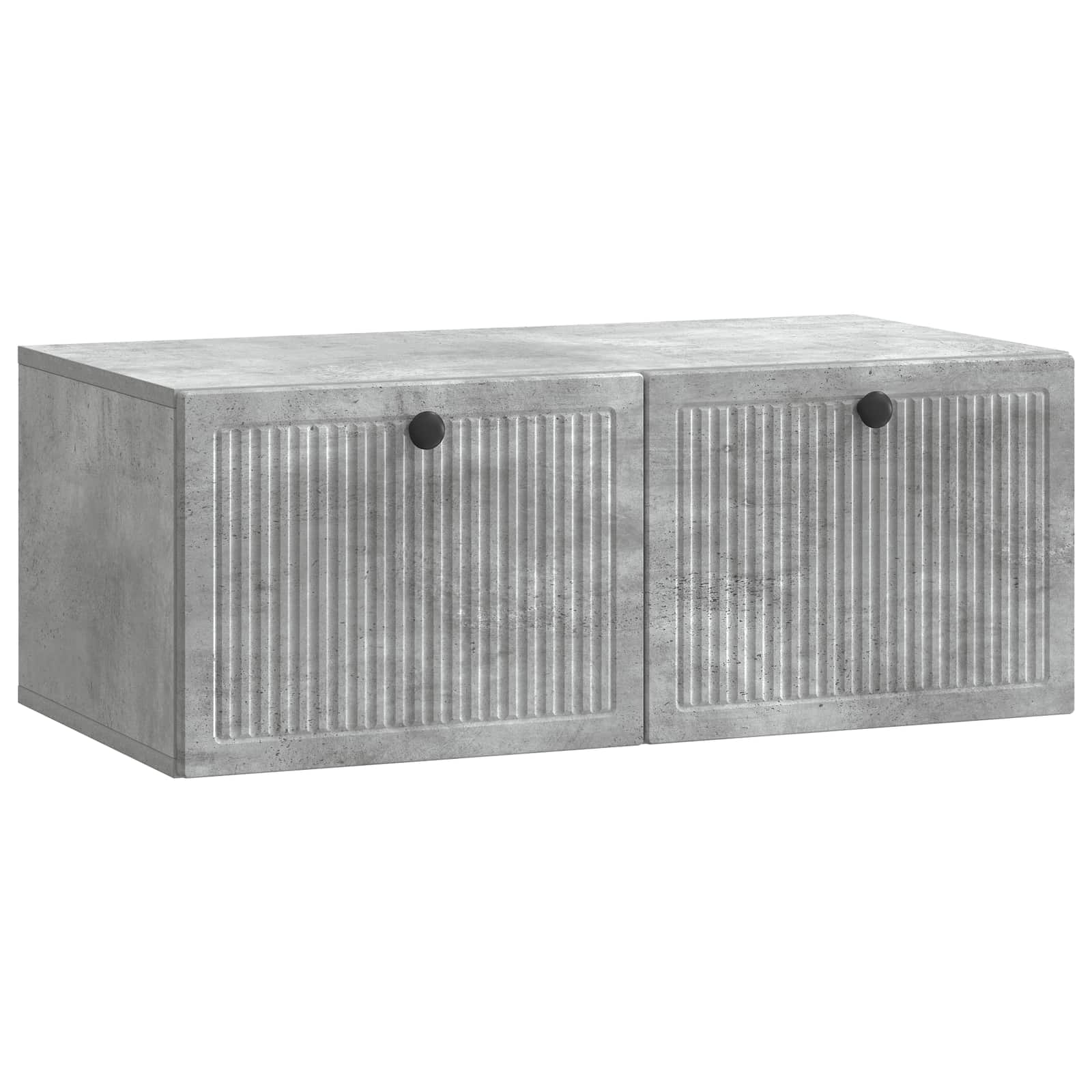 Wandbeugel TV-kast Betongrijs 78,5 x 41 x 30 cm Bewerkt hout