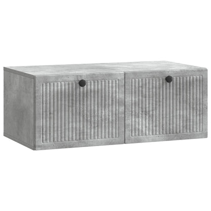 Wandbeugel TV-kast Betongrijs 78,5 x 41 x 30 cm Bewerkt hout