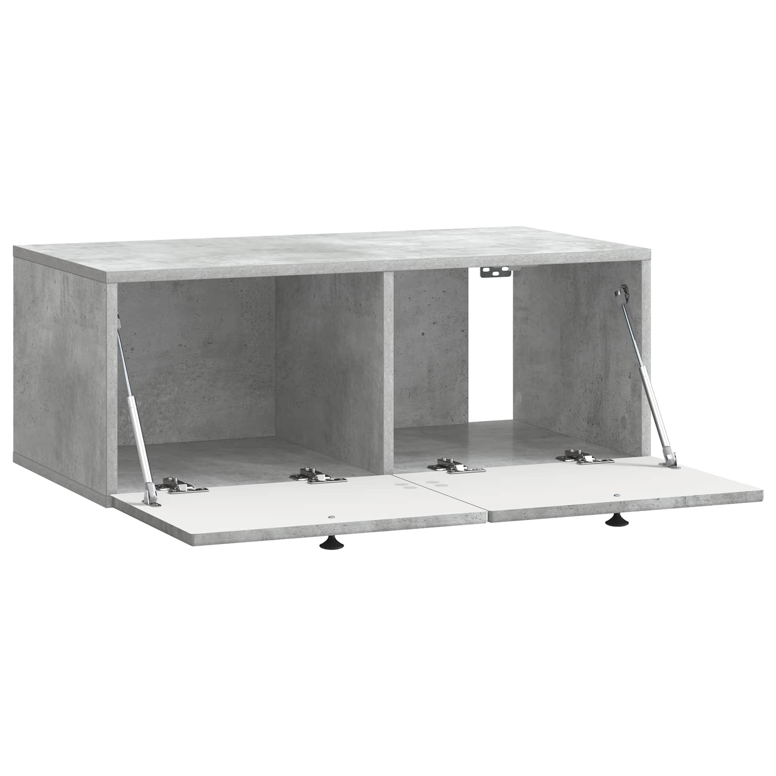 Wandbeugel TV-kast Betongrijs 78,5 x 41 x 30 cm Bewerkt hout