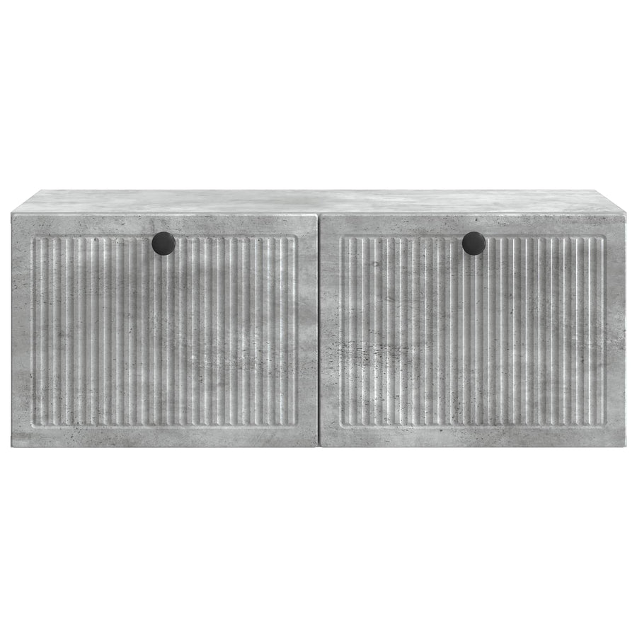 Wandbeugel TV-kast Betongrijs 78,5 x 41 x 30 cm Bewerkt hout