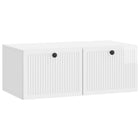 Wandkast TV 78,5x41x30 cm hoogglans wit bewerkt hout