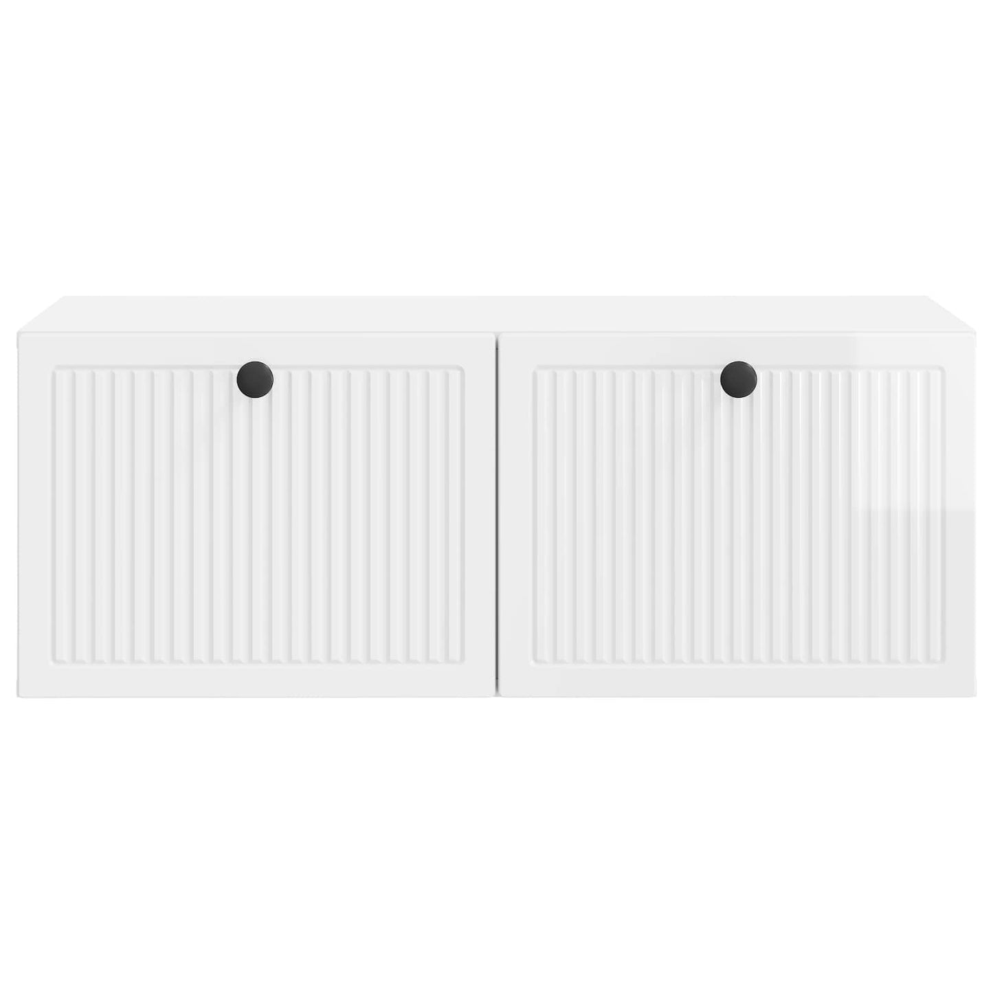 Wandbeugel TV-kast Hoogglans Wit 78,5 x 41 x 30 cm Bewerkt hout
