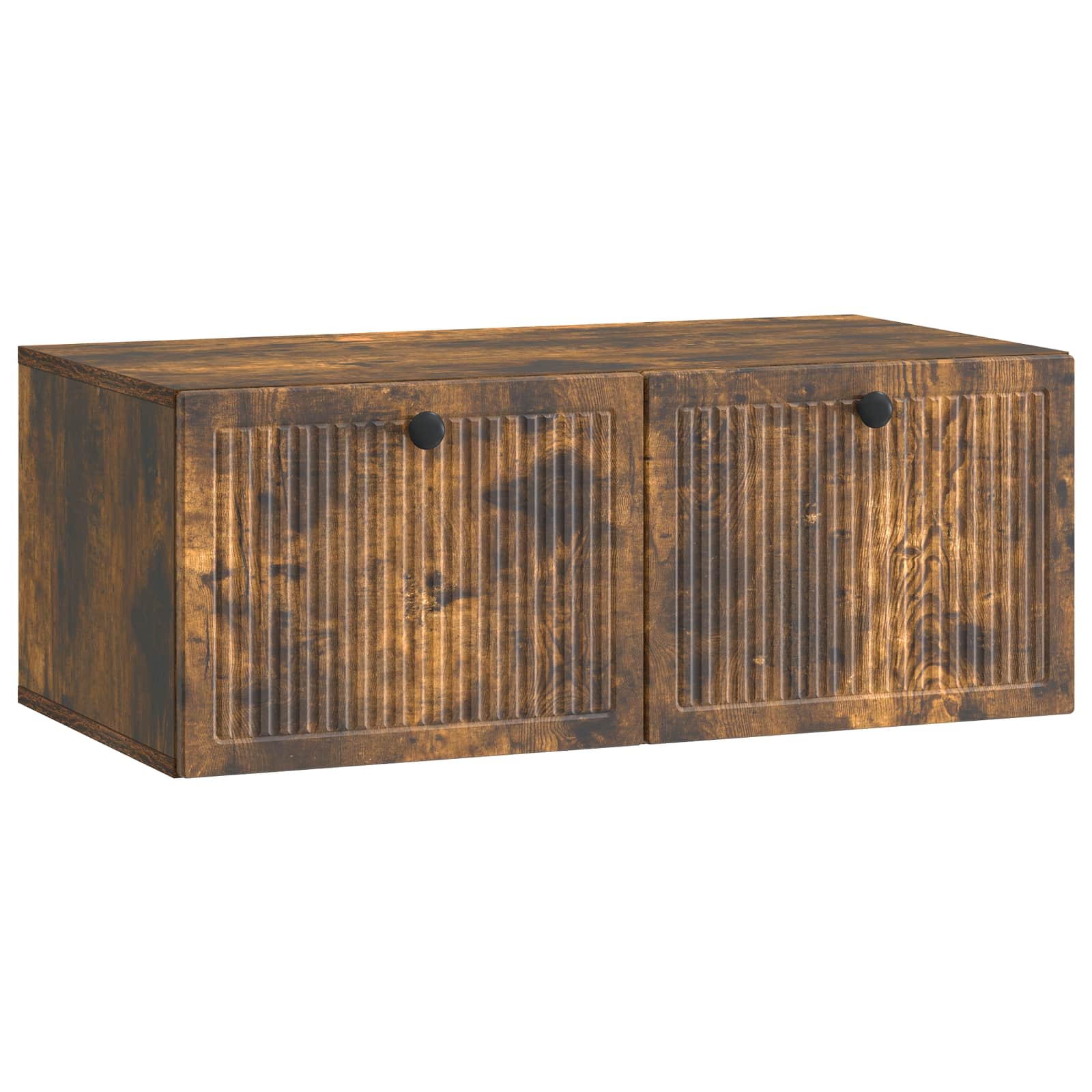 Wandbeugel TV-kast Gerookt eiken 78,5 x 41 x 30 cm Bewerkt hout