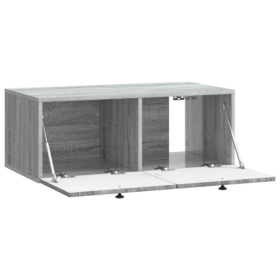 Wandbeugel TV-kast Grijs sonoma 78,5 x 41 x 30 cm Bewerkt hout