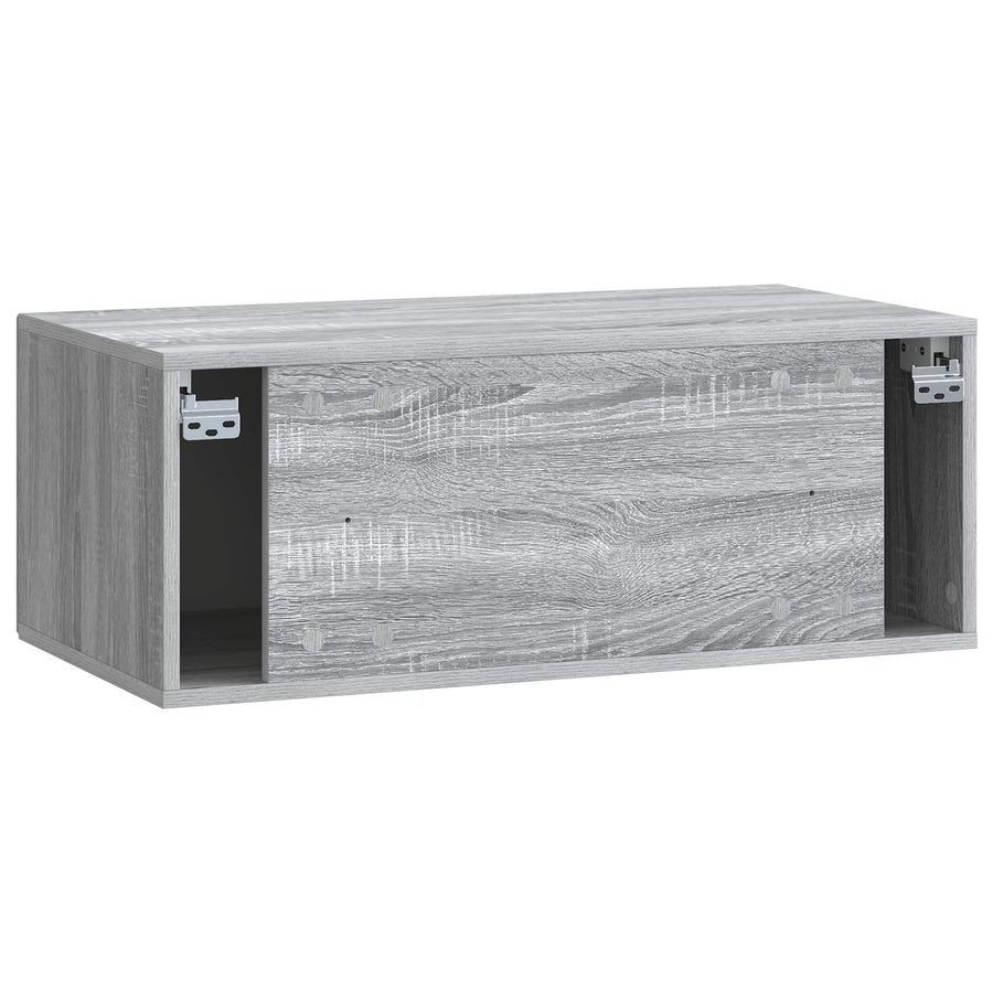 Wandbeugel TV-kast Grijs sonoma 78,5 x 41 x 30 cm Bewerkt hout