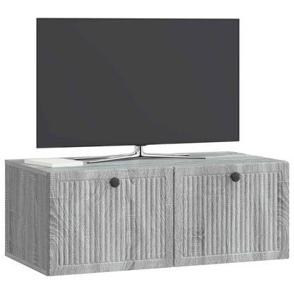 Wandbeugel TV-kast Grijs sonoma 78,5 x 41 x 30 cm Bewerkt hout