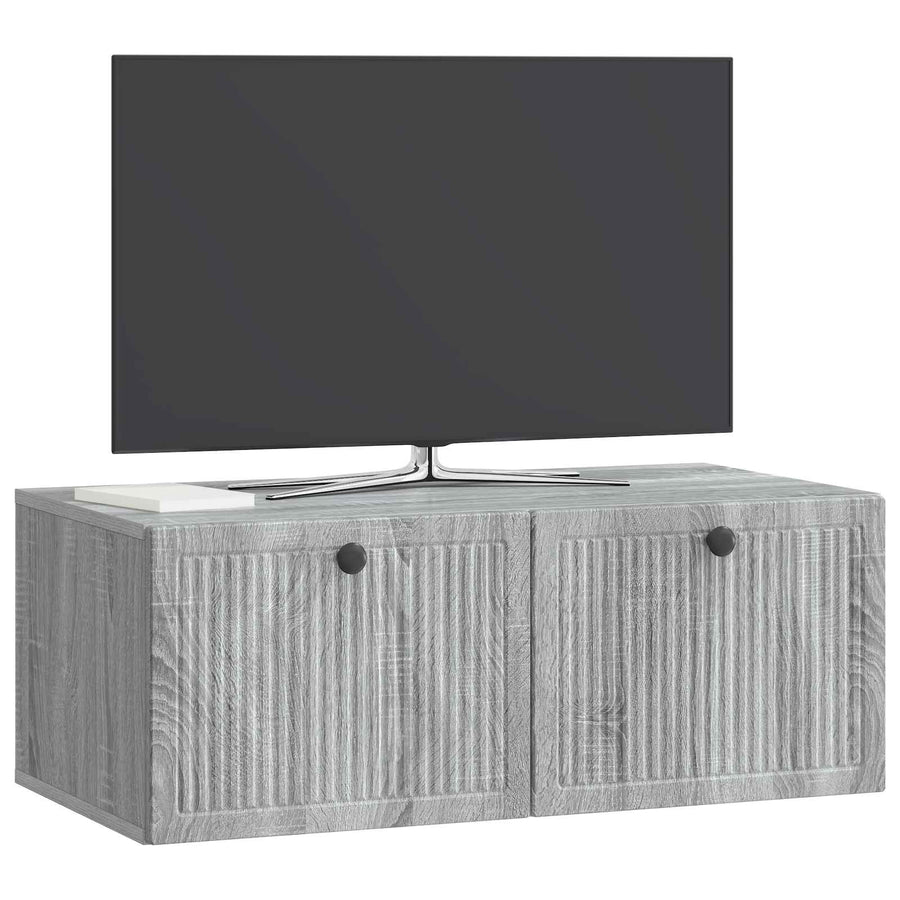 Wandbeugel TV-kast Grijs sonoma 78,5 x 41 x 30 cm Bewerkt hout