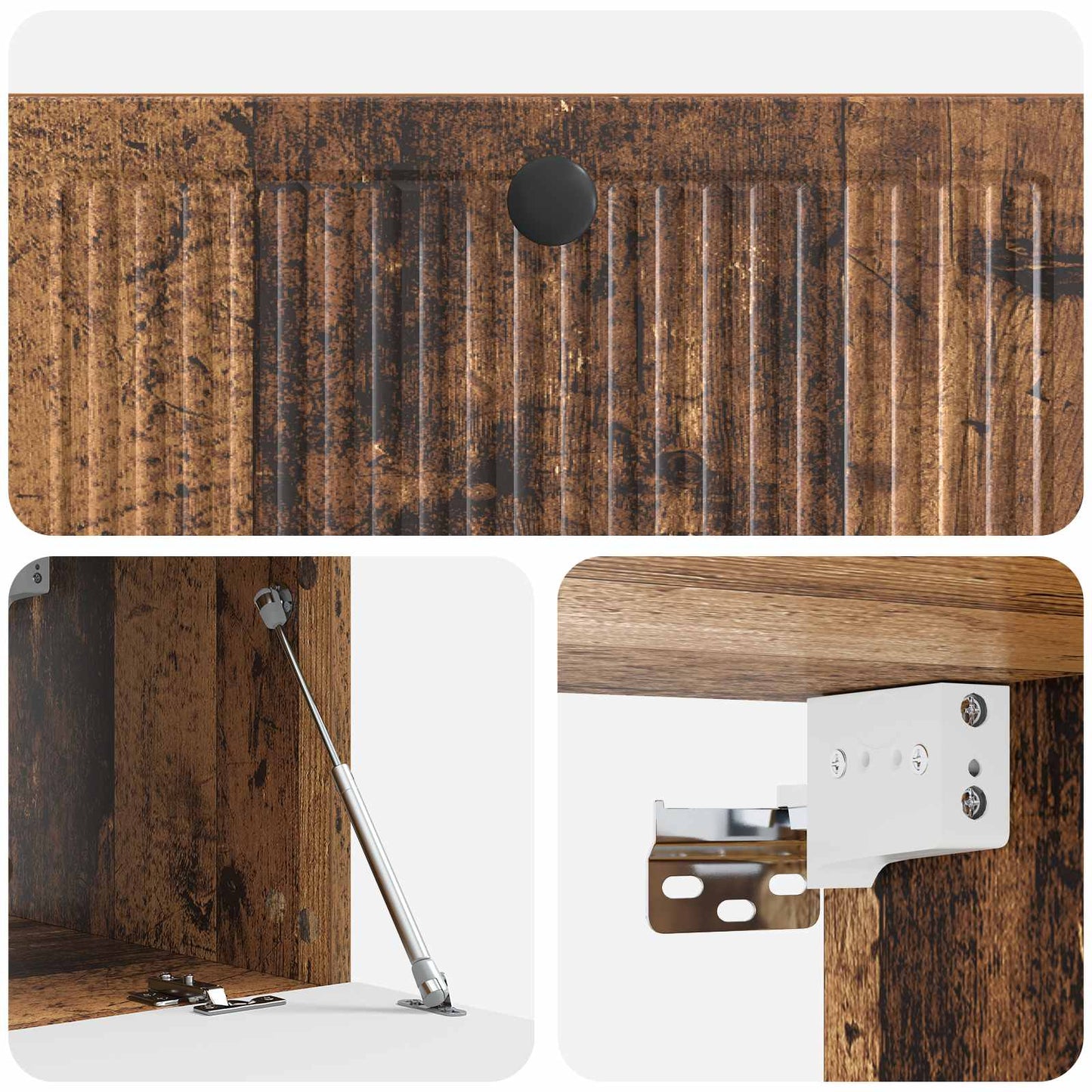 Wandbeugel TV-kast Oud hout 78,5 x 41 x 30 cm Bewerkt hout
