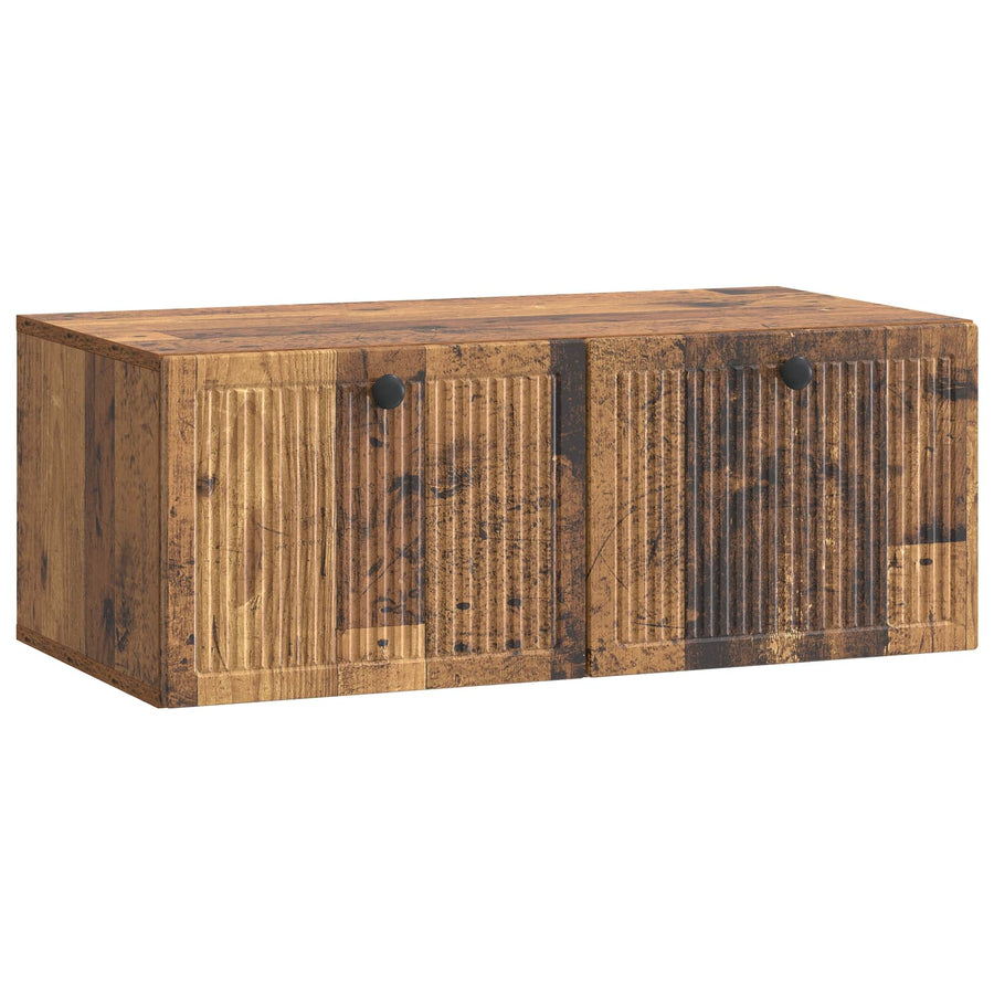 Wandbeugel TV-kast Oud hout 78,5 x 41 x 30 cm Bewerkt hout