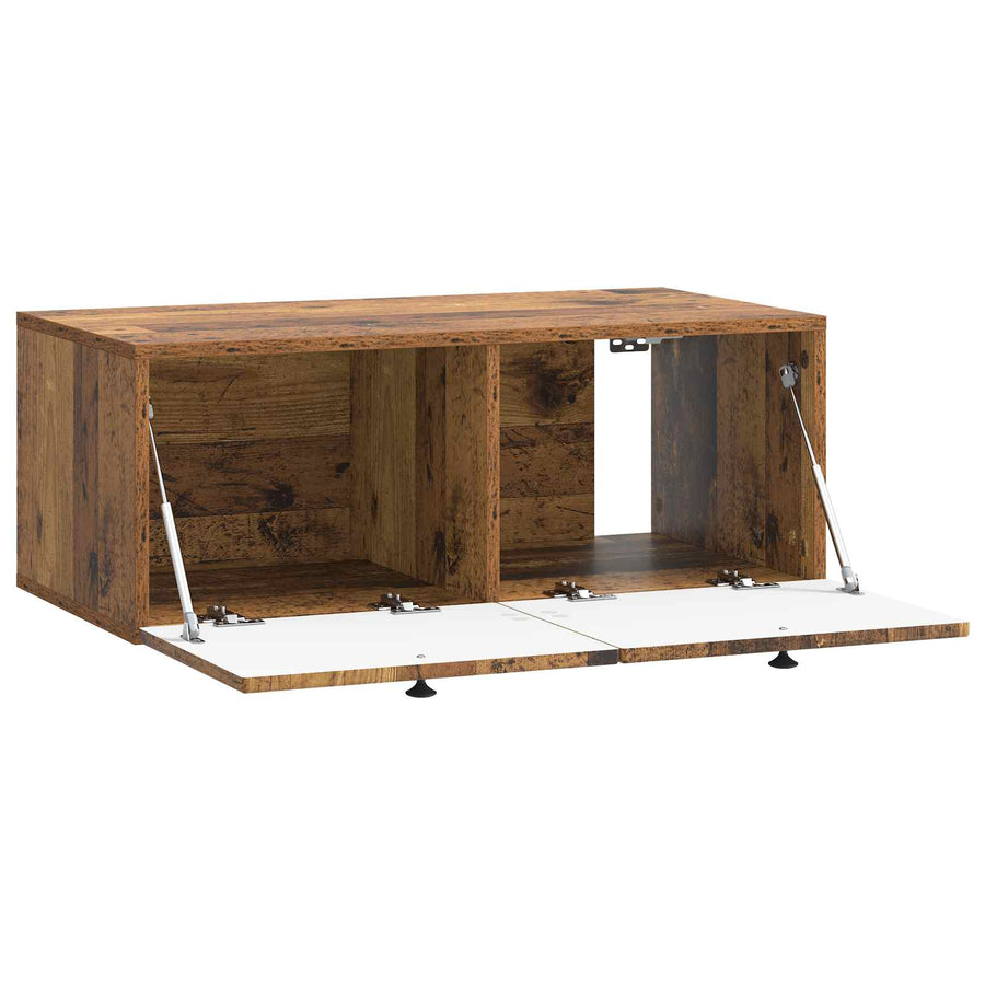 Wandbeugel TV-kast Oud hout 78,5 x 41 x 30 cm Bewerkt hout