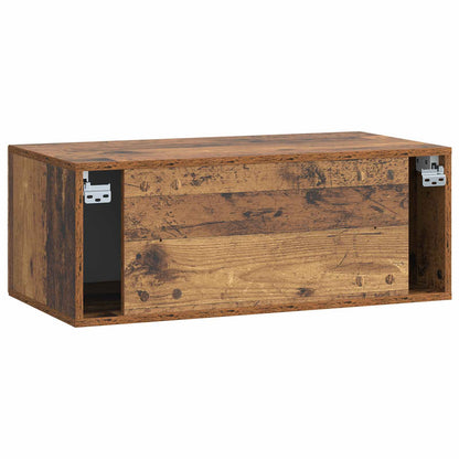 Wandbeugel TV-kast Oud hout 78,5 x 41 x 30 cm Bewerkt hout