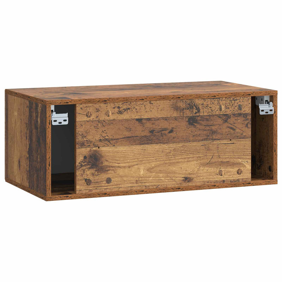 Wandbeugel TV-kast Oud hout 78,5 x 41 x 30 cm Bewerkt hout