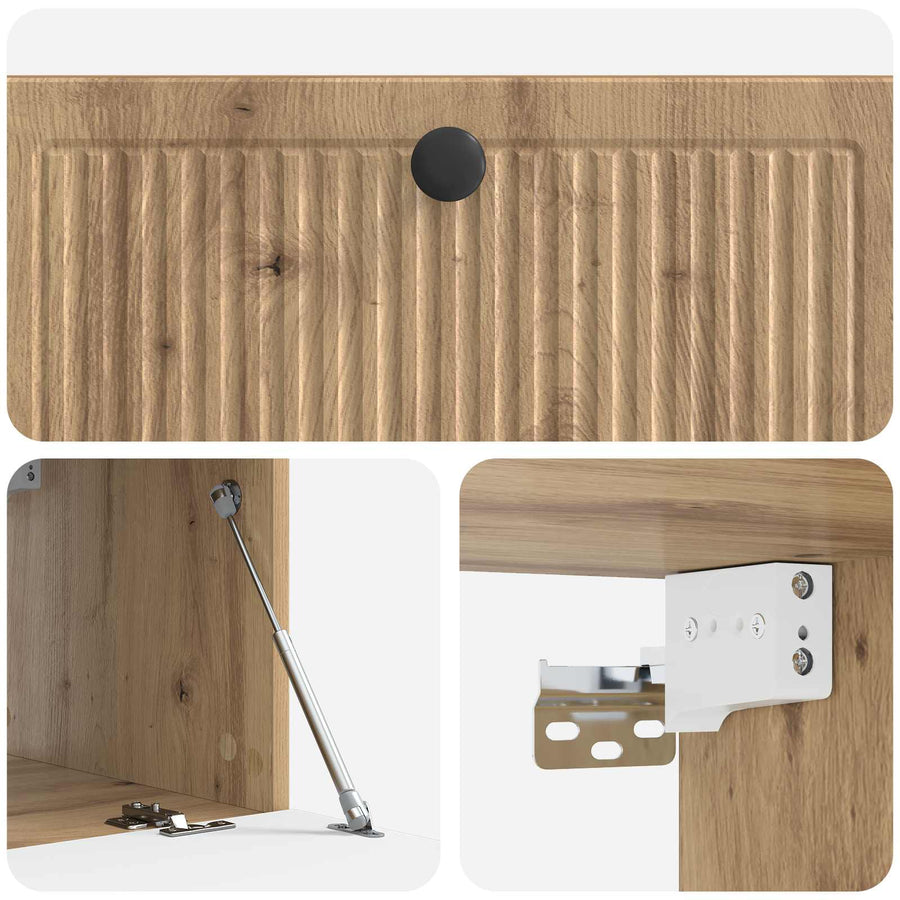 Wandbeugel TV-kast Artisanaal eiken 78,5 x 41 x 30 cm
