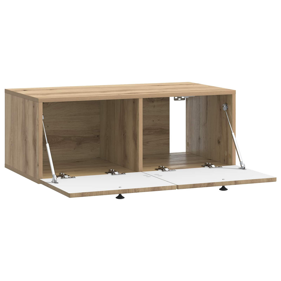 Wandbeugel TV-kast Artisanaal eiken 78,5 x 41 x 30 cm