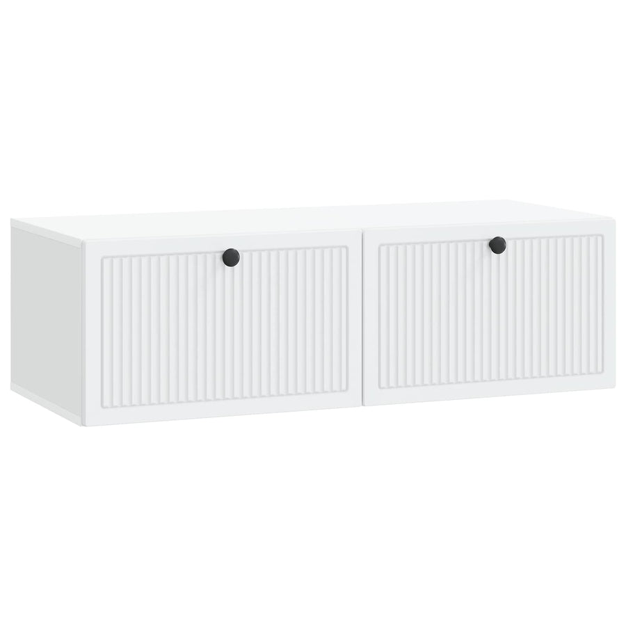 Wandbeugel TV-kast Wit 98 x 41 x 30 cm Bewerkt hout