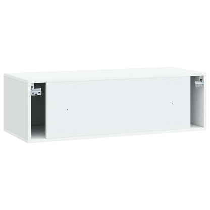 Wandbeugel TV-kast Wit 98 x 41 x 30 cm Bewerkt hout