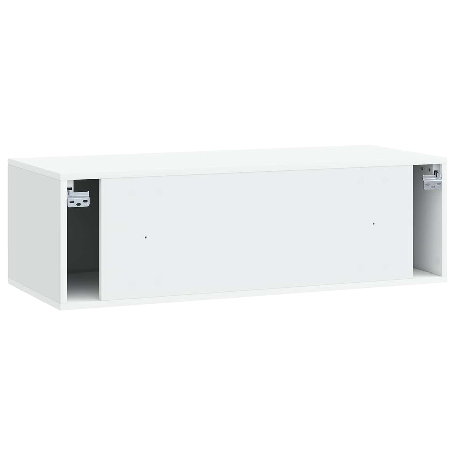 Wandbeugel TV-kast Wit 98 x 41 x 30 cm Bewerkt hout