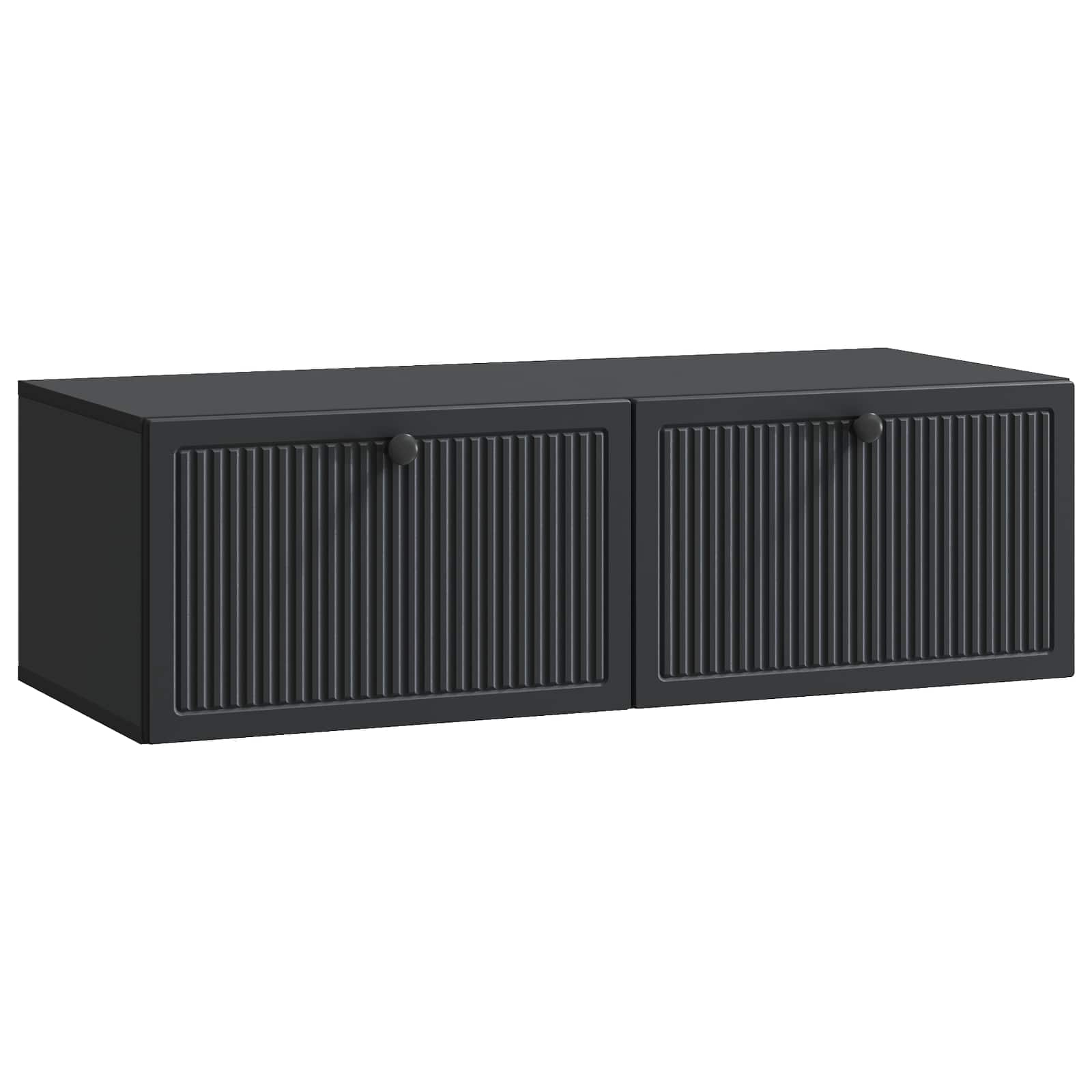 Wandbeugel TV-kast Zwart 98 x 41 x 30 cm Bewerkt hout