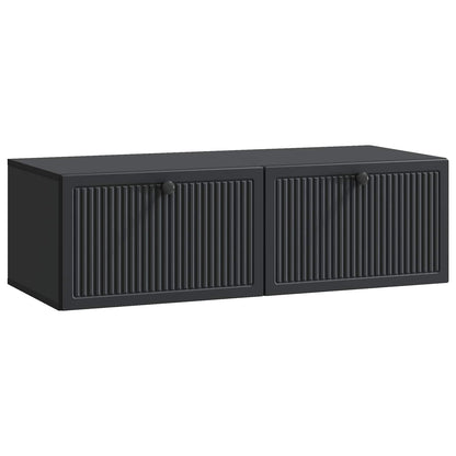 Wandbeugel TV-kast Zwart 98 x 41 x 30 cm Bewerkt hout