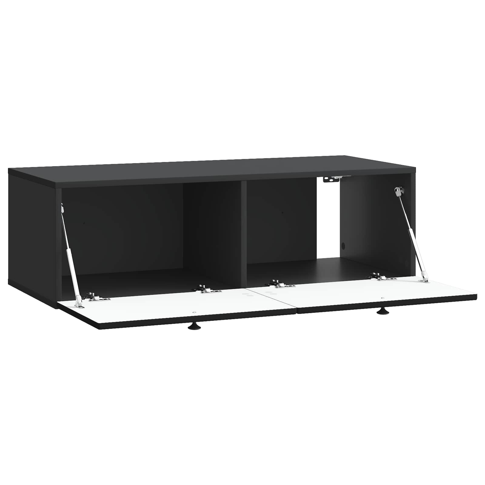 Wandbeugel TV-kast Zwart 98 x 41 x 30 cm Bewerkt hout