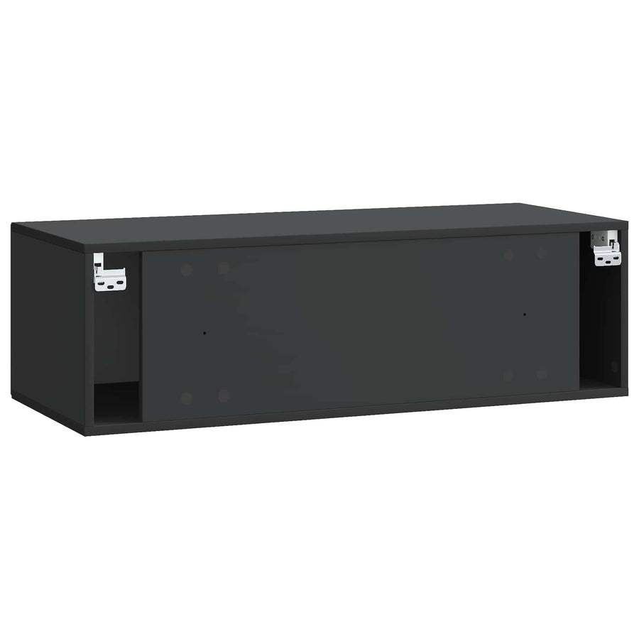 Wandbeugel TV-kast Zwart 98 x 41 x 30 cm Bewerkt hout