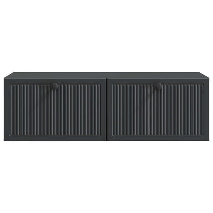 Wandbeugel TV-kast Zwart 98 x 41 x 30 cm Bewerkt hout
