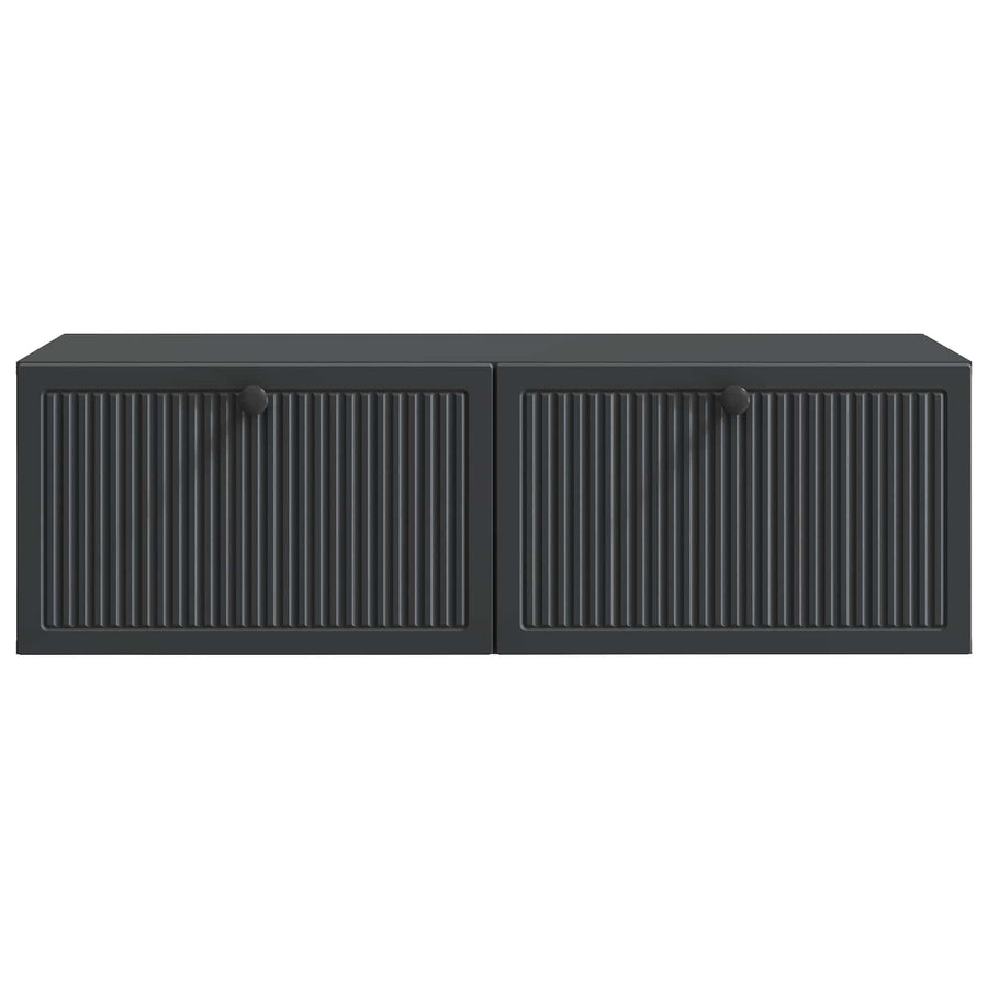 Wandbeugel TV-kast Zwart 98 x 41 x 30 cm Bewerkt hout