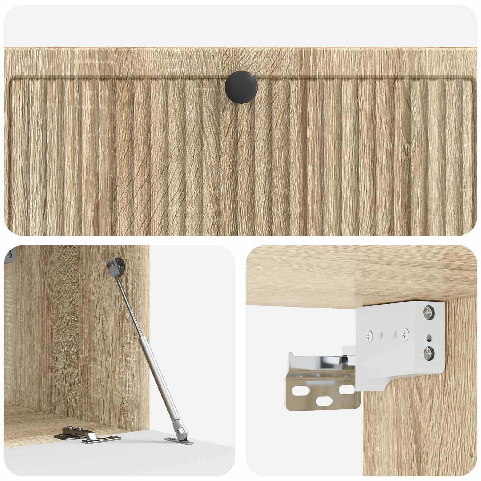 Wandbeugel TV-kast Sonoma Eiken 98 x 41 x 30 cm Bewerkt hout