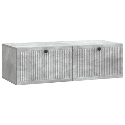 Wandbeugel TV-kast Betongrijs 98 x 41 x 30 cm Bewerkt hout
