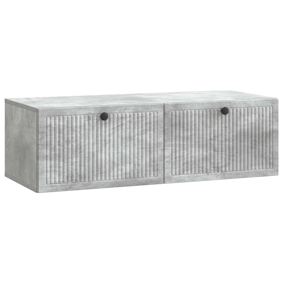 Wandbeugel TV-kast Betongrijs 98 x 41 x 30 cm Bewerkt hout