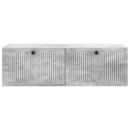 Wandbeugel TV-kast Betongrijs 98 x 41 x 30 cm Bewerkt hout