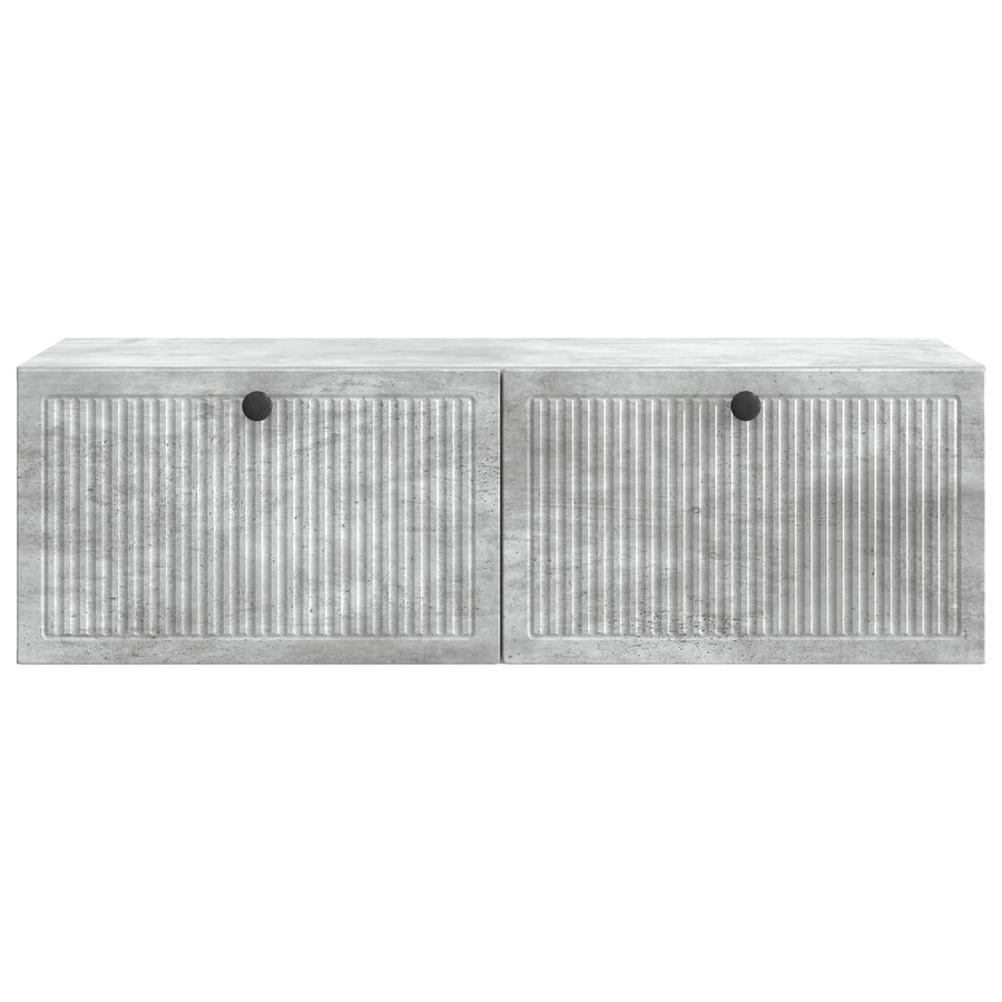 Wandbeugel TV-kast Betongrijs 98 x 41 x 30 cm Bewerkt hout