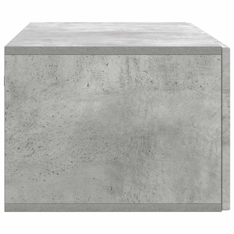 Wandbeugel TV-kast Betongrijs 98 x 41 x 30 cm Bewerkt hout