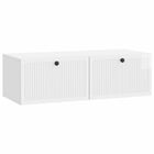 Wandkast 98x41x30 cm hoogglans wit bewerkt hout