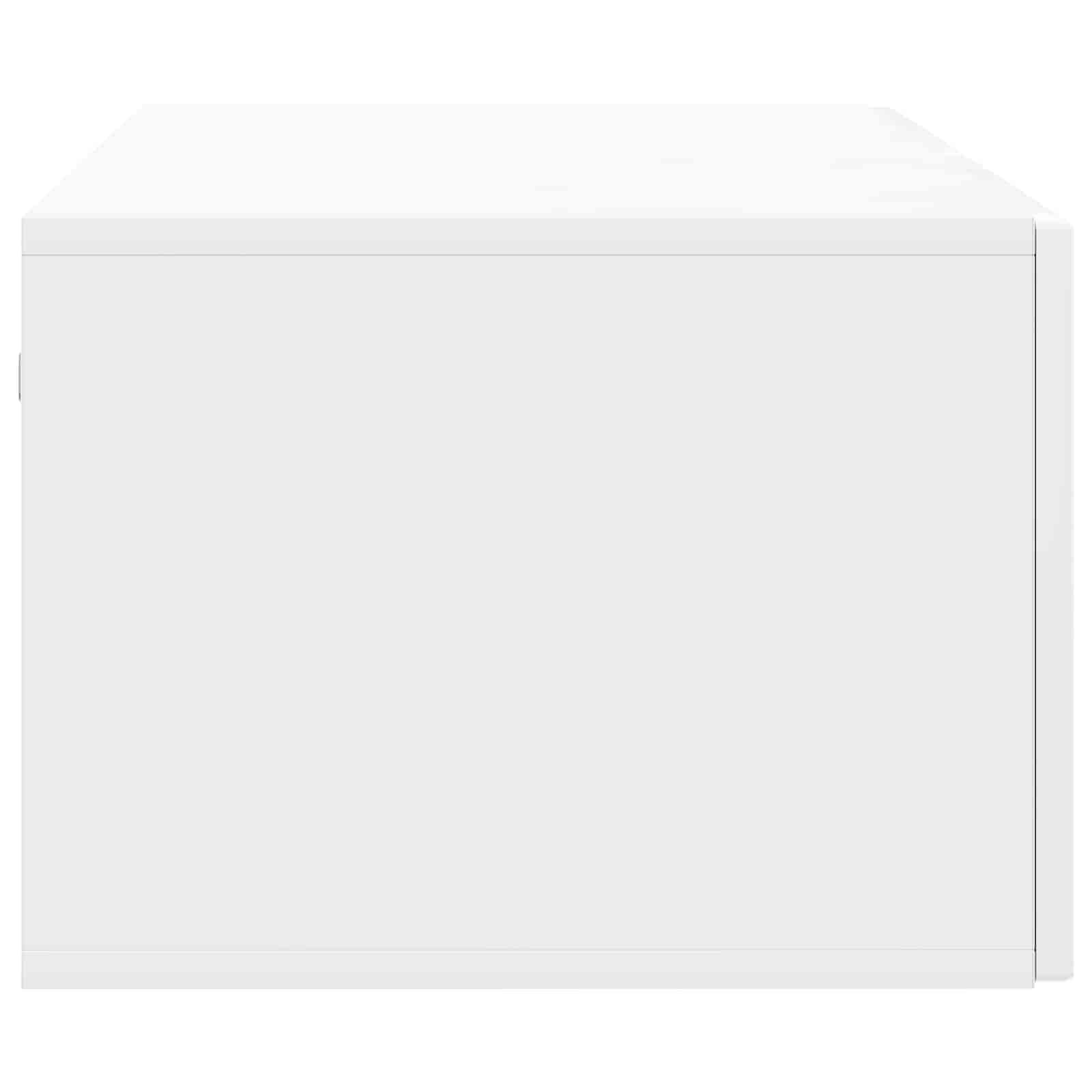 Wandbeugel TV-kast Hoogglans Wit 98 x 41 x 30 cm Bewerkt hout