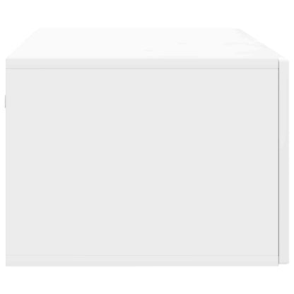 Wandbeugel TV-kast Hoogglans Wit 98 x 41 x 30 cm Bewerkt hout