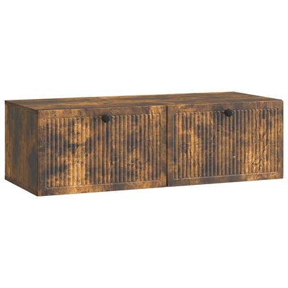 Wandbeugel TV-kast Gerookt eiken 98 x 41 x 30 cm Bewerkt hout
