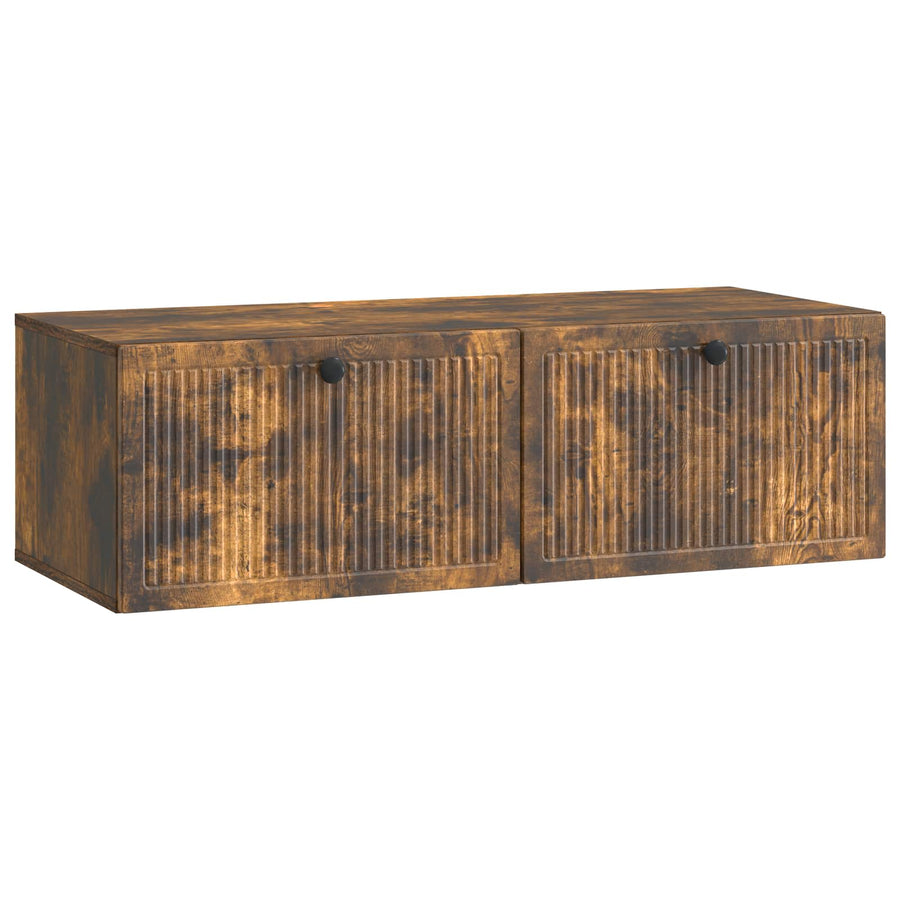 Wandbeugel TV-kast Gerookt eiken 98 x 41 x 30 cm Bewerkt hout
