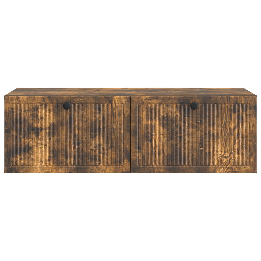 Wandbeugel TV-kast Gerookt eiken 98 x 41 x 30 cm Bewerkt hout